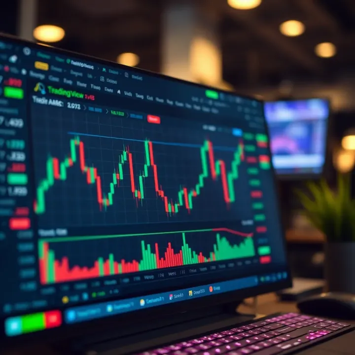 TradingView Chart Customization and User Settings Customizable TradingView interface showing different chart styles and user settings options