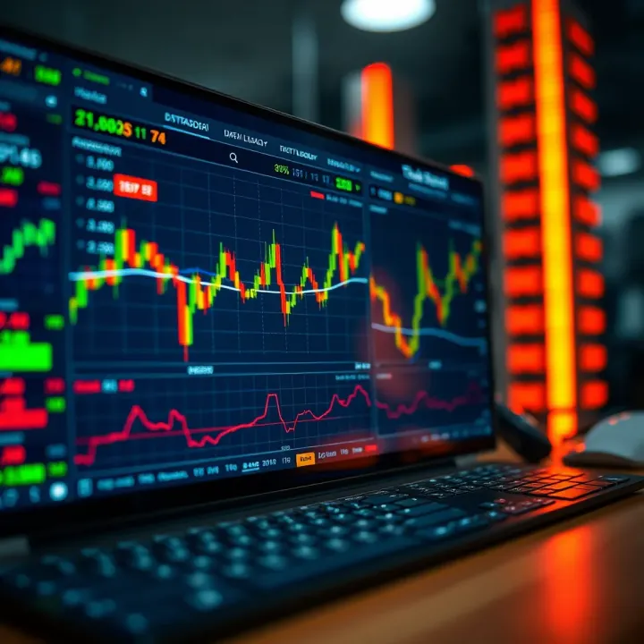 Dashboard displaying trading signal tools and charts relevant to Pakistan's financial markets