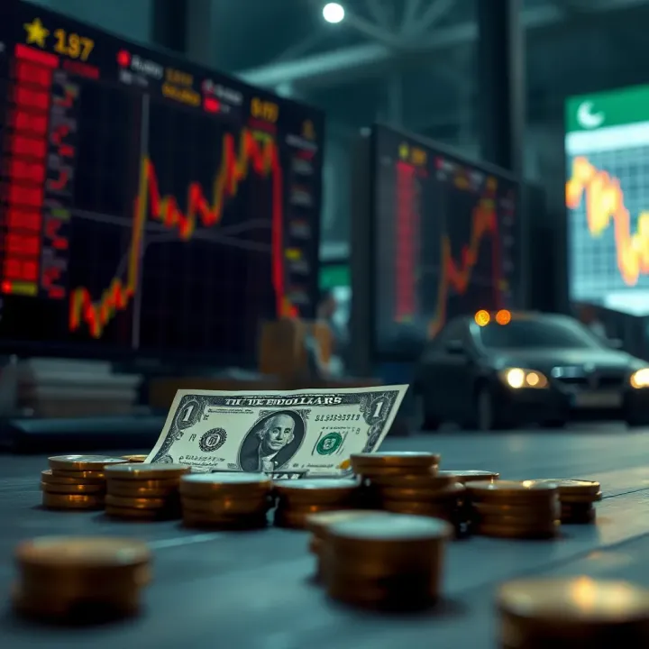 Illustration of factors influencing currency exchange including government policy, international trade, and economic indicators