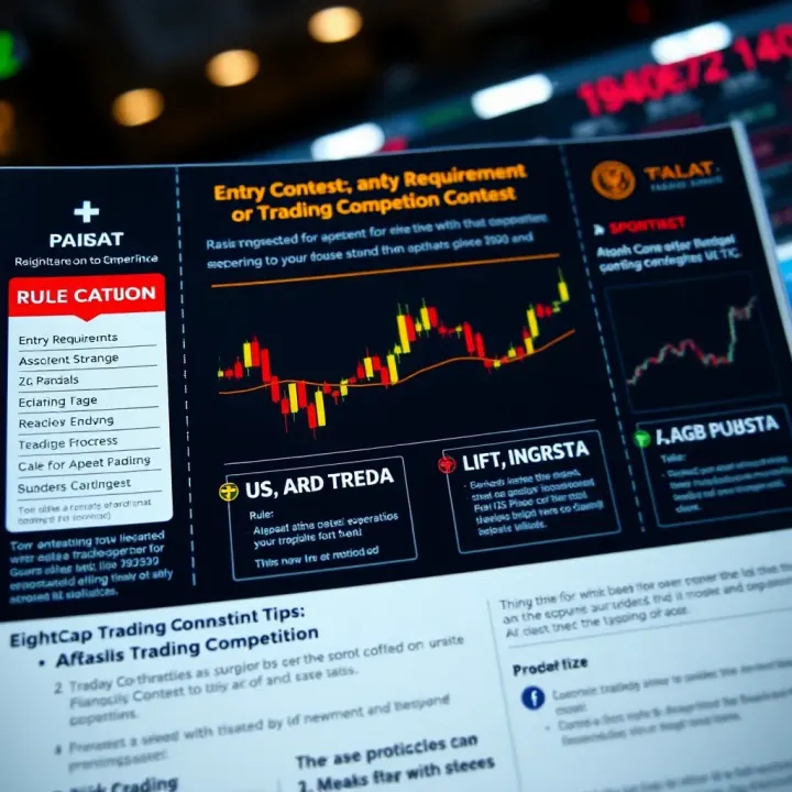 Entry Requirements and Risk Strategies for Trading Contest Chart depicting rules, entry requirements, and risk management tips for a trading contest