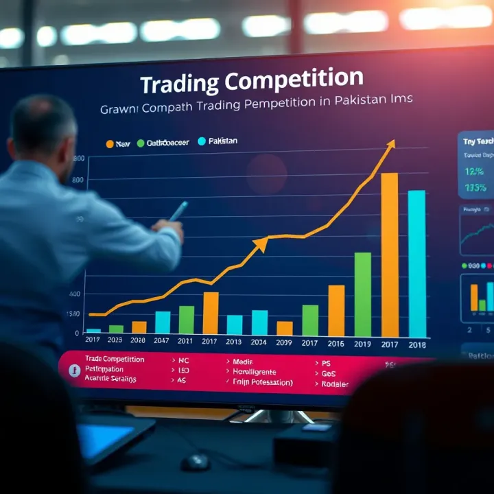 Graph illustrating trading competition growth and participation benefits for Pakistani traders