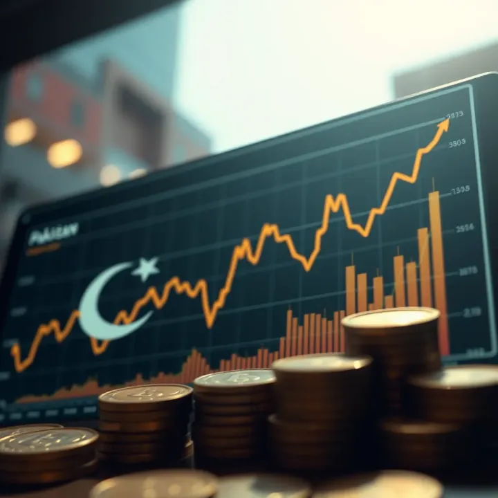 Graph showing currency value trends in Pakistan highlighting economic stability factors