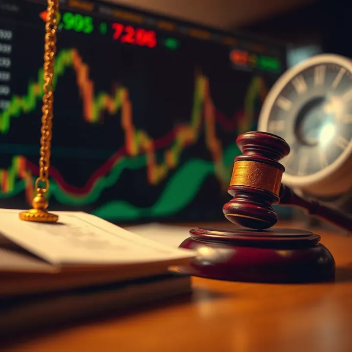 Impact of Legal Challenges on Financial Portfolio Conceptual representation of legal challenges affecting financial assets