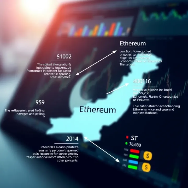 Diagram illustrating factors influencing Ethereum's market value and economic context in Pakistan
