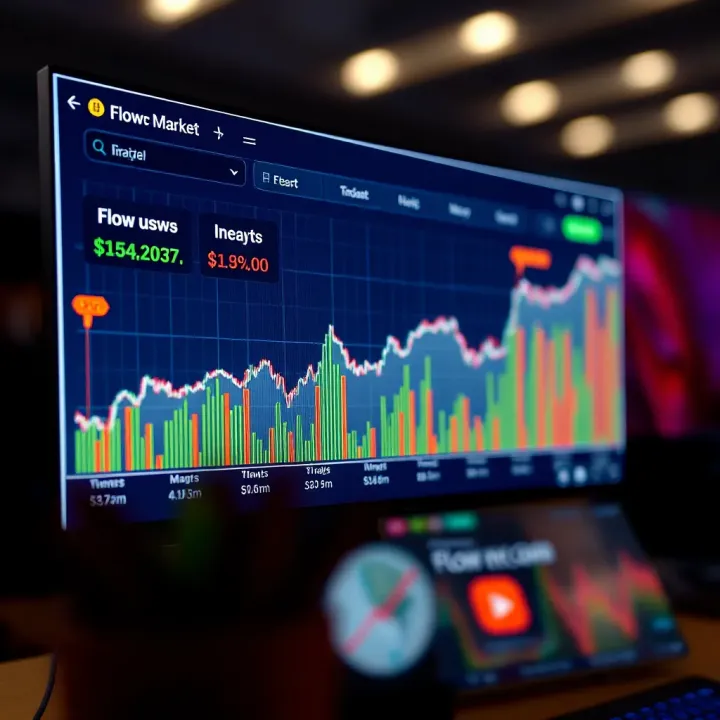 Flow Coin Price Movement and Market Trends Graph showing the price movement of Flow coin over recent months with key market events highlighted