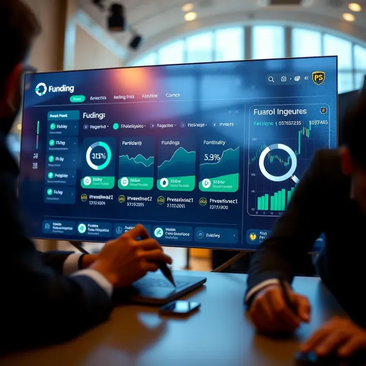Digital platform interface showing various funding options and investment opportunities in Pakistan