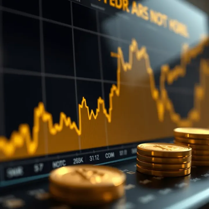 Graph showing market trends and currency exchange rates relevant to Pakistani investors