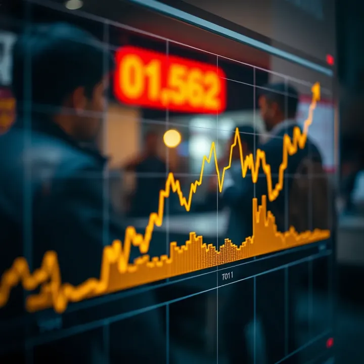 Graph showing fluctuating gold price trends in Pakistan's market