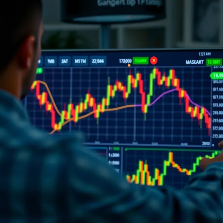 User interface showcasing trading charts and tools on IQ Option platform