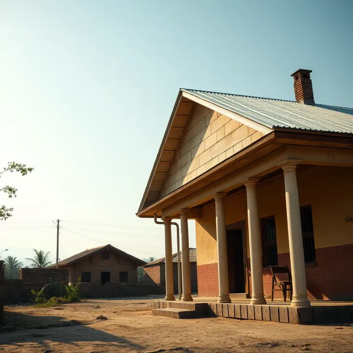 Rural school building showing infrastructure challenges in remote areas
