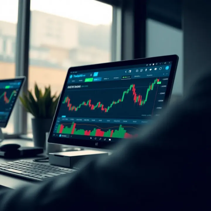Screenshot of Deriv trading environment showcasing application of TradingView insights for enhanced trading strategy