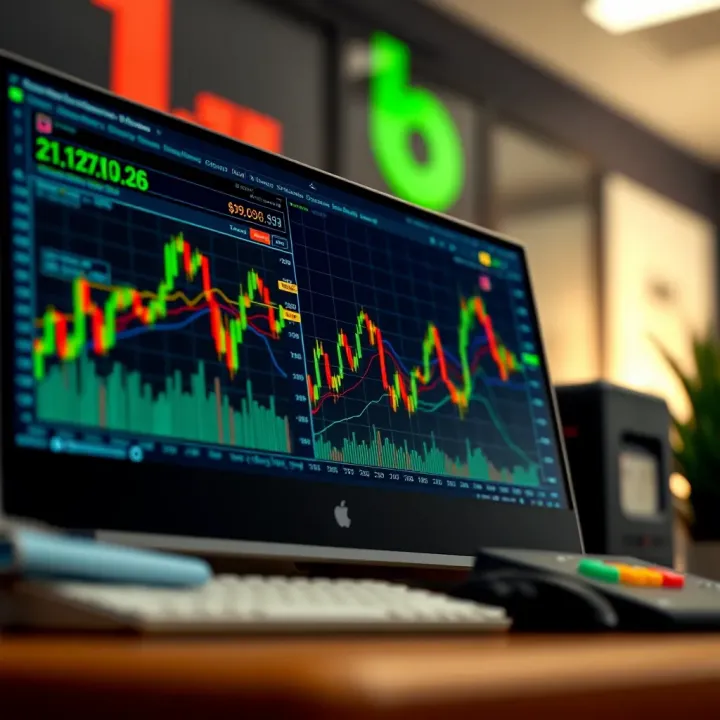 Customizable Financial Charts on TradingView TradingView platform showcasing customizable financial charts with various technical indicators