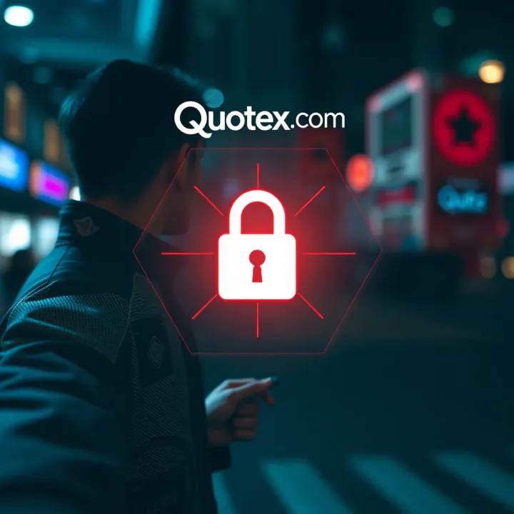 Visual guide illustrating security measures for protecting Quotex.com account