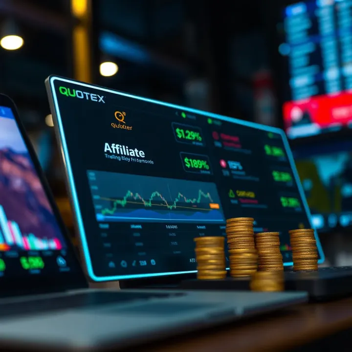 Effective Promotion and Payment Methods for Quotex Affiliates Visual representation of promotional strategies including digital marketing channels and payment options for Pakistani affiliates
