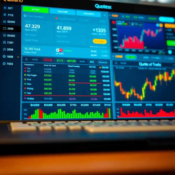User-friendly interface displaying trading options and charts on Quotex IO platform