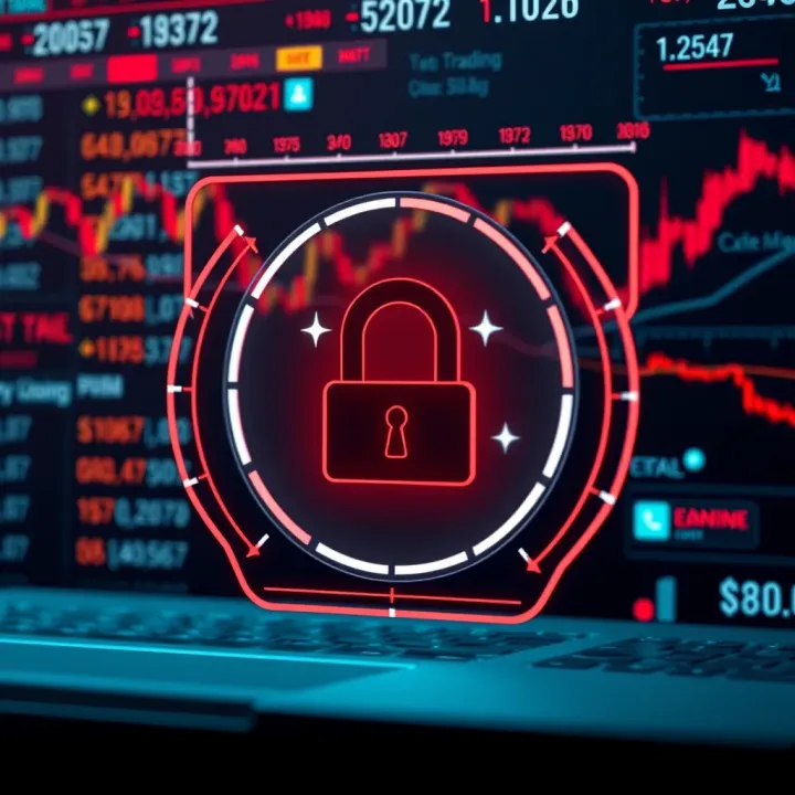 Cybersecurity in Online Trading Platforms Secure login interface emphasizing cybersecurity measures for online trading websites