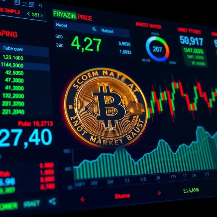 Cryptocurrency market data dashboard highlighting Sol Coin with risk factors and forecast indicators