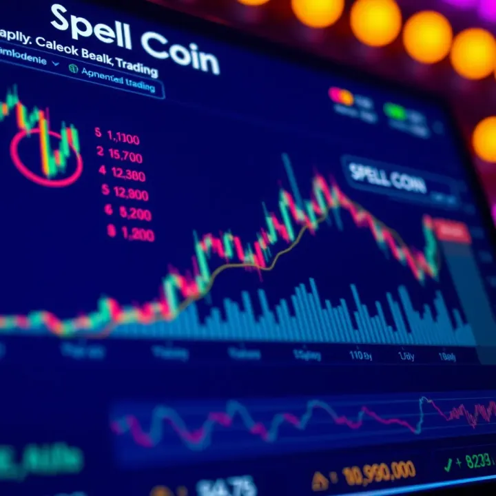 Chart illustrating key factors affecting Spell Coin value and expert market predictions