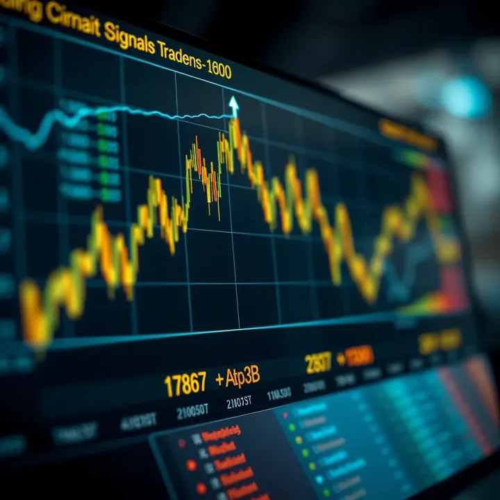 Integrating Trading Signals into Market Decision Making Graph highlighting effective use of trading signals with upward market trends and decision markers