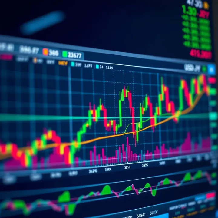 Chart illustrating technical analysis patterns used to forecast USD/JPY currency trends