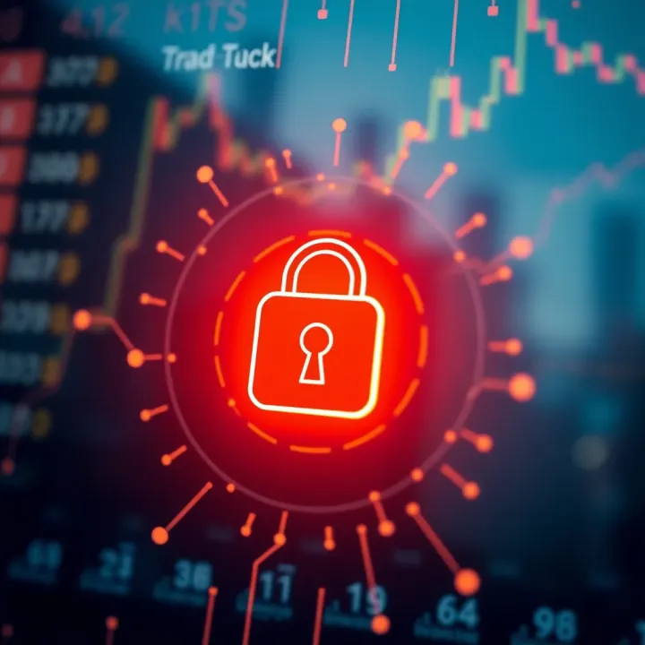 Secure digital lock icon symbolizing protection in mobile trading platforms