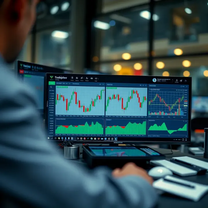 Customized TradingView Interface with Advanced Charting Tools Customized TradingView interface illustrating different charting tools and settings for personalized market analysis