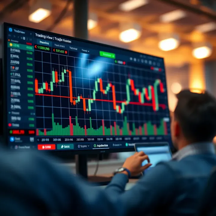 Interactive TradingView chart displaying candlestick patterns and technical indicators for market analysis