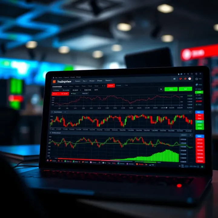 TradingView Platform Market Overview for Traders User interface of TradingView platform showing market analysis and global stock indices