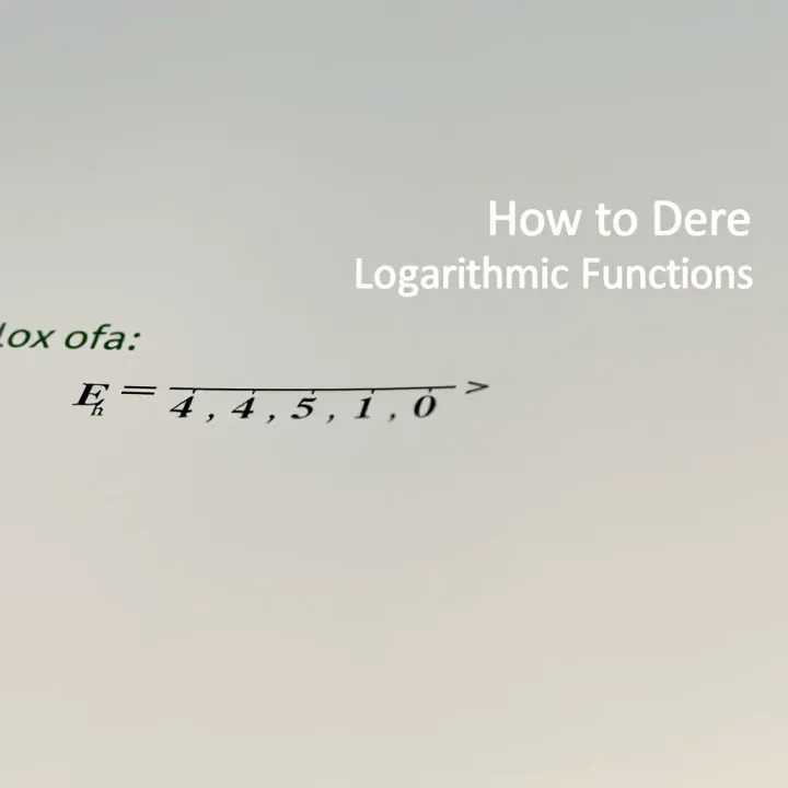 Mathematical notation demonstrating differentiation rules for logarithmic functions