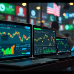 Key Online Trade Platforms in Pakistan Digital devices showcasing popular online trade platforms used in Pakistan