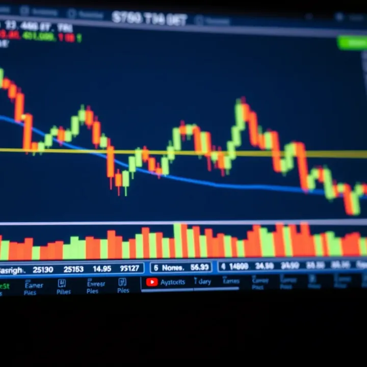 Candlestick chart showing common price action patterns such as pin bars and engulfing candles