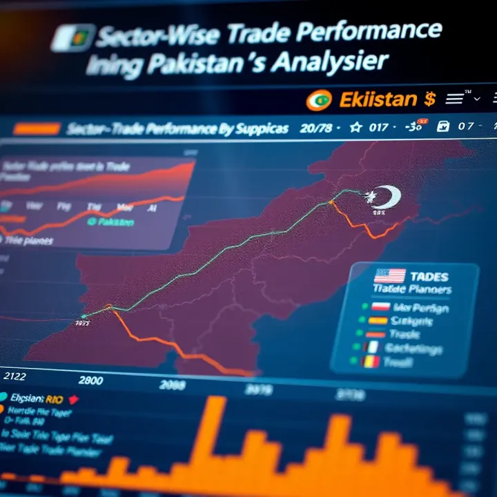 Economic chart comparing sector-wise trade performance highlighting Pakistan's key trade partners