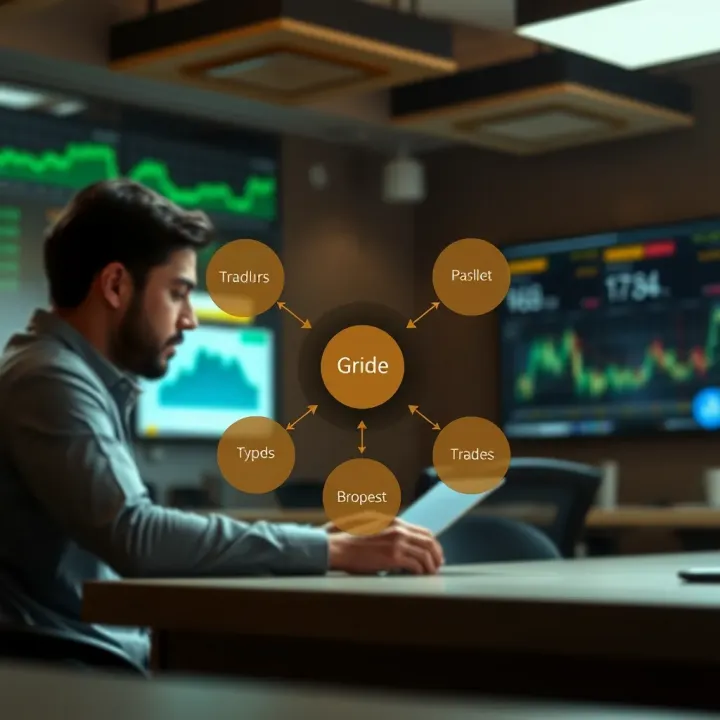 Diagram illustrating different types of trading brokers and their services for Pakistani traders